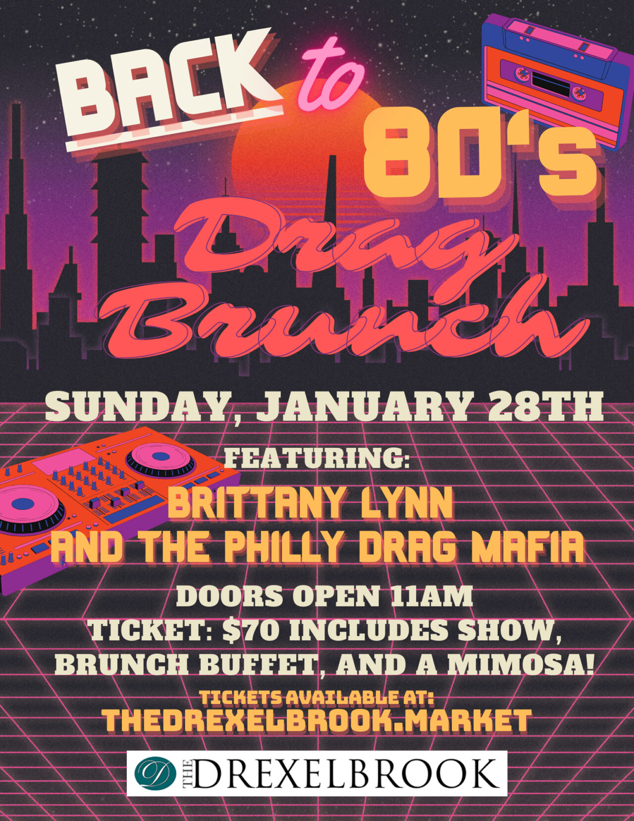 Back To The 80's Drag Brunch - Philly Drag Mafia